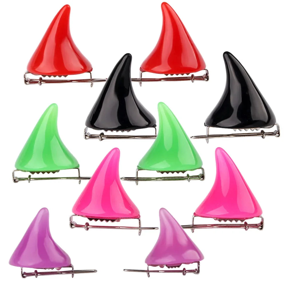Halloween Hair Accessories Clip 1 Pair Small Demon OX Horn Hairpins Gothic Party Cosplay Costume Pin Hairpins Costume Horn Quick Pick Grocers
