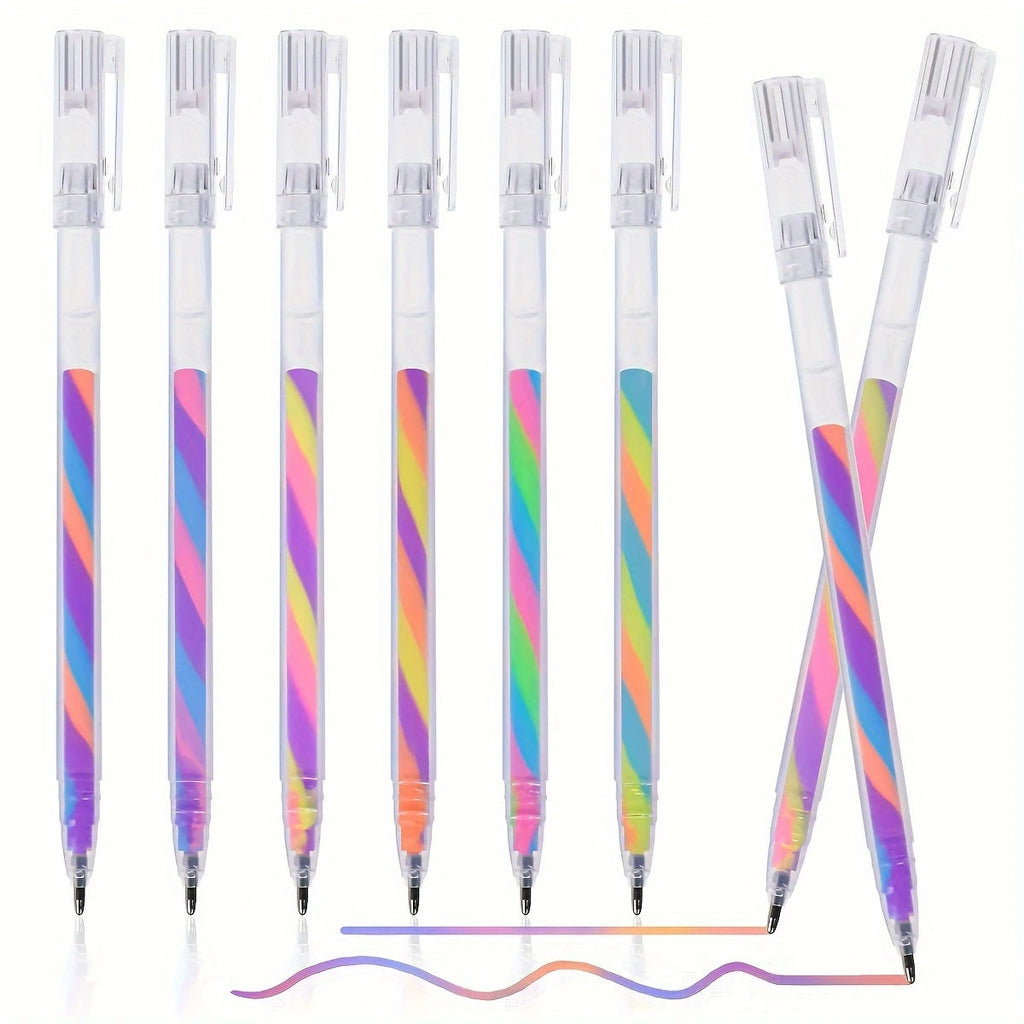 6pcs Glitter Gel Highlighter Pens Set - 1.2mm Vibrant Colors, Smooth Writing, Perfect for Journals, DIY Crafts, Greeting Cards, Quick Pick Grocers