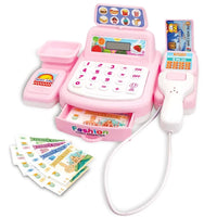 Simulation Shopping Cash House Toys Electronic Game Lighting And Sound Effects Supermarket Cashier Toys Econic Blanks