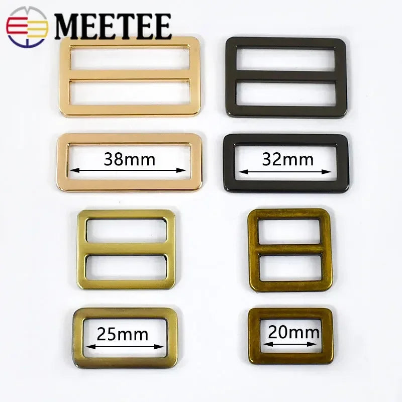 5/10Pcs 20-50mm Metal Ring Buckles for Bag Strap Tri Glide Slider Clasp Webbing Dog Belt Adjuster Hooks DIY Hardware Accessories Quick Pick Grocers