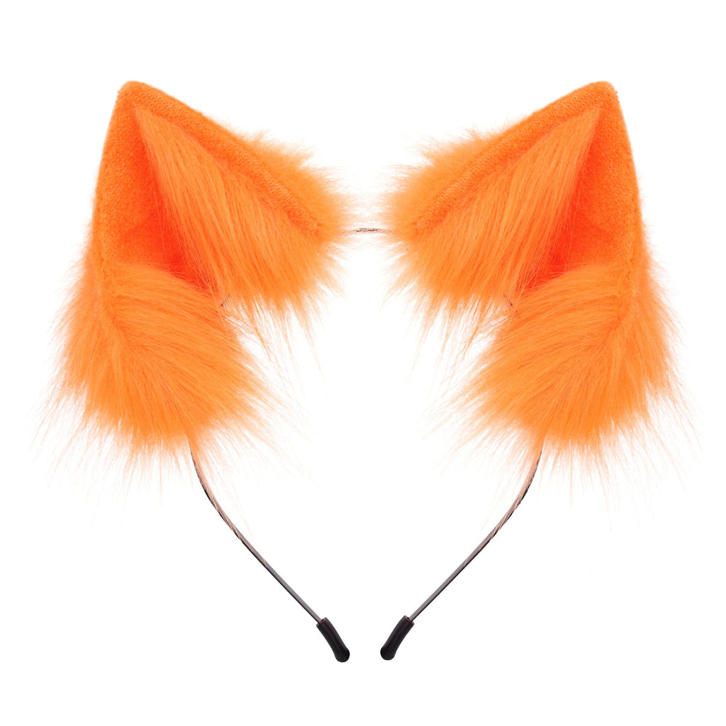 Handmade Faux Fur Animal Ears Headband Furry Cat Fox Ear Hairhoop Headwear Costume Accessory for Cosplay Masquerade Quick Pick Grocers
