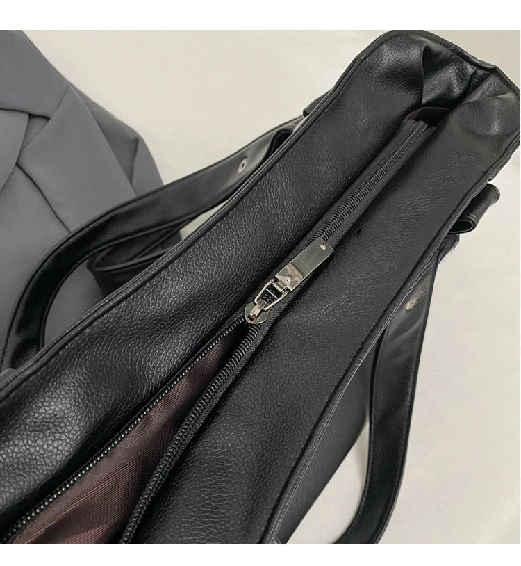 Soft Interior Compartment Shoulder Bags 2026 High Quality Contrasting Colors Bags for Women Fashion Zipper Pu Women's Handbags Quick Pick Grocers
