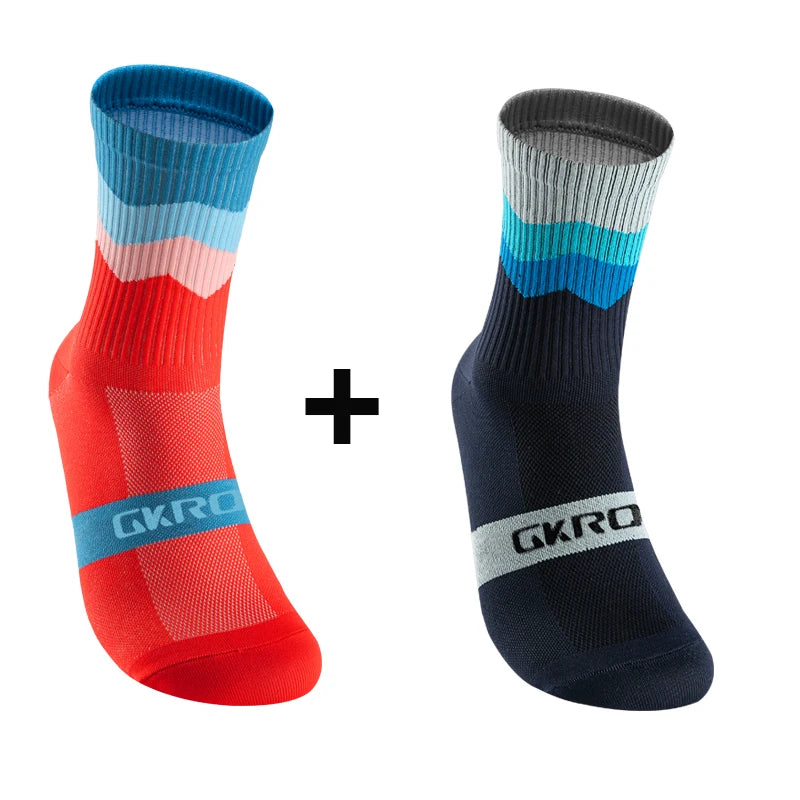 2pairs Professional Cycling Socks Breathable Road Bicycle Socks Men Women Outdoor Sports Racing e Compression Cycling For Women Quick Pick Grocers