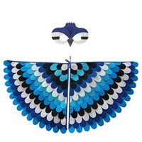 Bird Cosplay Costume Stage Performance Owl Peacock Wings Bird Felt Cape with Mask for Girls Boys Halloween Party Cloak Quick Pick Grocers
