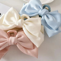 Fashion Women Bow Hairpin Korean Version Of Solid Color Butterfly Satin Hair Clips Girls Hair Accessories Headwear Quick Pick Grocers