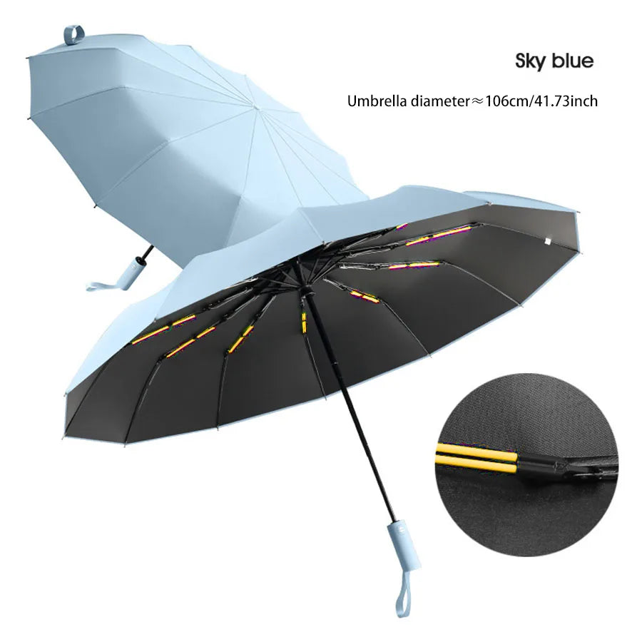 Reinforced 24-Bone Umbrella, Men's Business Strong And Durable Wind-resistant Umbrella, Anti-UV Sunscreen Umbrella Women's Sunny Quick Pick Grocers