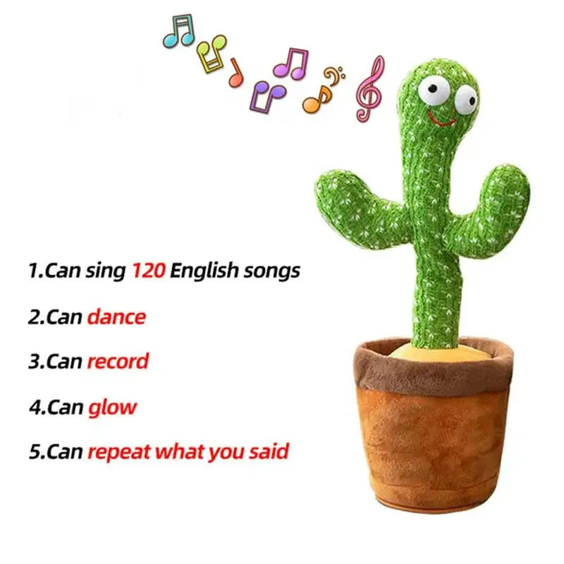 1pc Dancing Cactus Toy,Repeat Talking ,Song Speaker Wriggle Dancing Sing Talk, Plushie Stuffed ,Interaction and Decoration Quick Pick Grocers