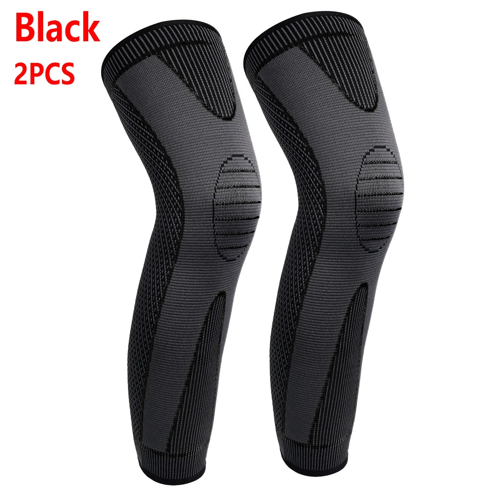 1/2PCS Full Leg Sleeves Long Compression Leg Sleeve Knee Sleeves Protect Leg, for Man Women Basketball, Arthritis Cycling Sport Quick Pick Grocers