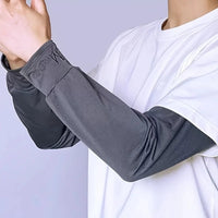 Cooling Arm Sleeves Breathable Sun Protection Ice Slik Sleeves Summer Outdoor Sports Driving Cycling Sleeves Men Loose Arm Quick Pick Grocers