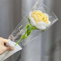 1pc Tulip Crochet Flowers Artificial Woven Flowers Handmade Tulipanes Wedding Gift for Guest Home Decoration Mother's Day Gift Quick Pick Grocers