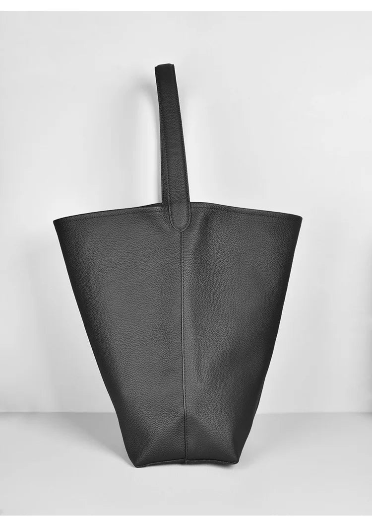 MENDY Bucket Bag Large Women's Bag Tote Bag Shoulder Bag Luxury Designer Genuine Leather Handbag Japanese Popular Bag Soft Row Quick Pick Grocers