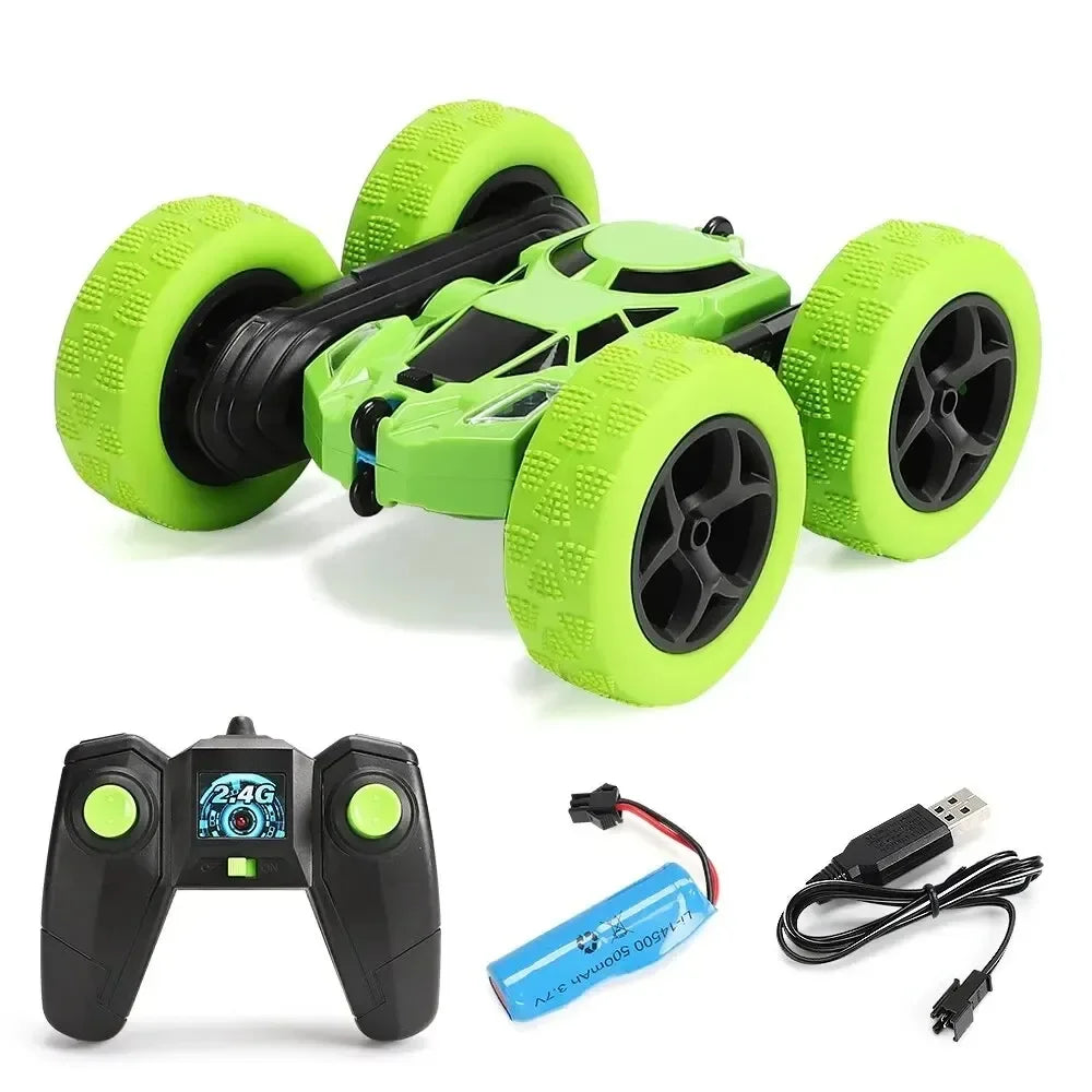 Rc Stunt Car Kids Double Sided Flip Remote Control Cars 2.4G High Speed 360° Rotation Drift Auto Toys Gifts for Boy Girl Econic Blanks