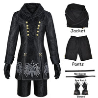 Anime Nier Automata Cosplay 9S Yorha 2B Cosplay Suit Male Women Outfit Wig Disguise Costume Plus Size Fancy Party Black Dress Quick Pick Grocers