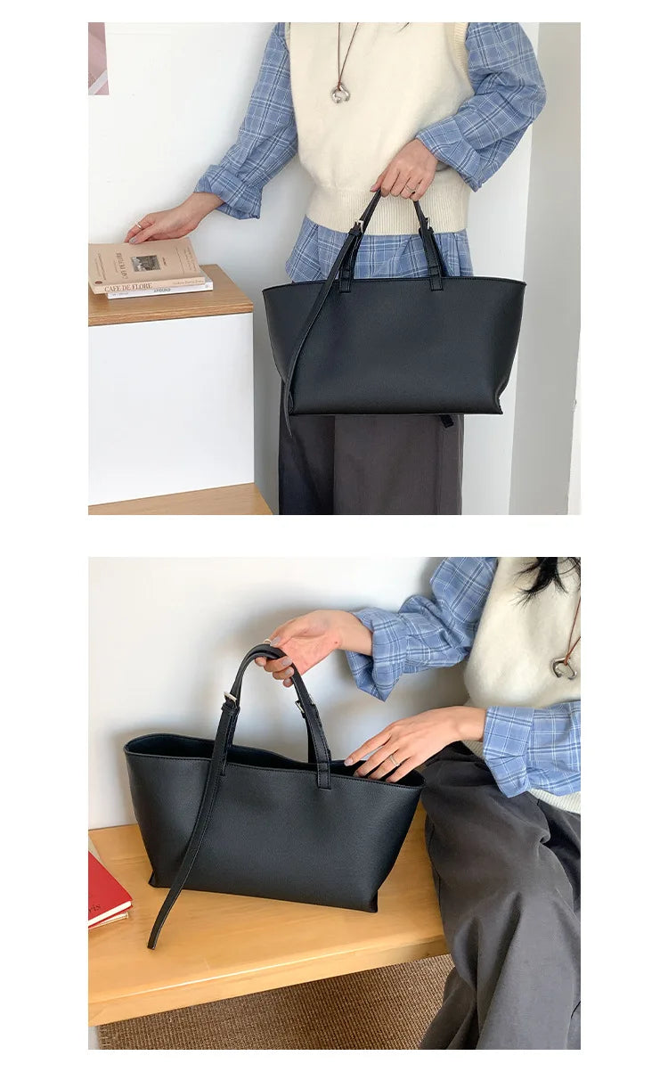 Casual Soft Tote Women Bag PU Leather Shoulder Bags for Women 2026 NEW High Quality Handbags and Purses Large Shopper Purses Quick Pick Grocers