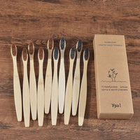 10Pcs Colorful Toothbrush Natural Bamboo Tooth Brush Sets Soft Bristle Charcoal Teeth Eco Bamboo Toothbrushes Dental Oral Care Econic Blanks