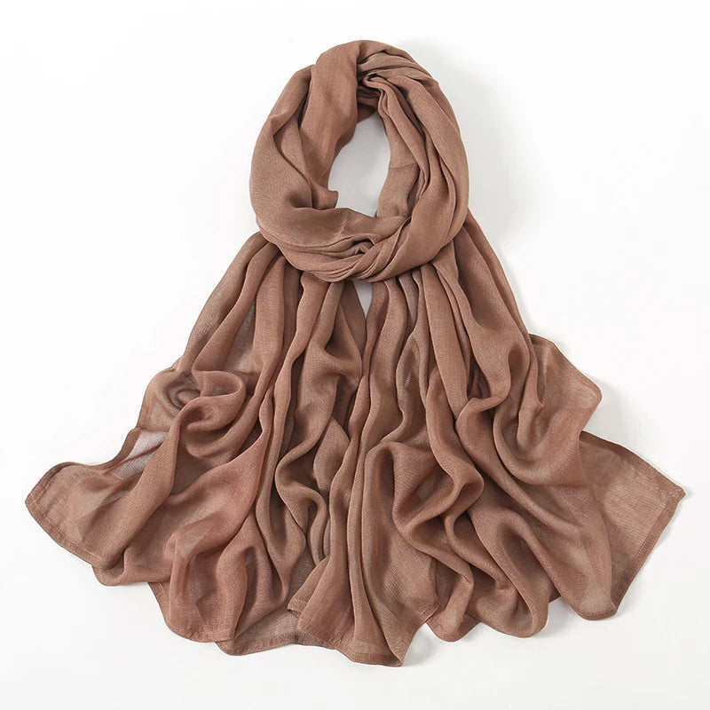 Fashion Modal Hijab Rayon Cotton Shawls Muslim Hijabs For Women Plain Scarf Big Size Headscarf Islamic Turban Headband 190*85cm Quick Pick Grocers
