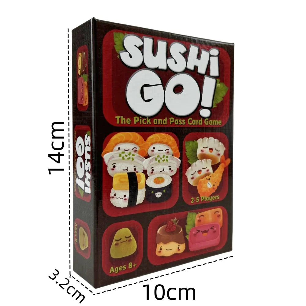 1 Box Sushi Go Family Gathering Board Game Card,Fun Card Game Sushi Go Party Card Games Deck Roll Creative Holiday Gift Econic Blanks