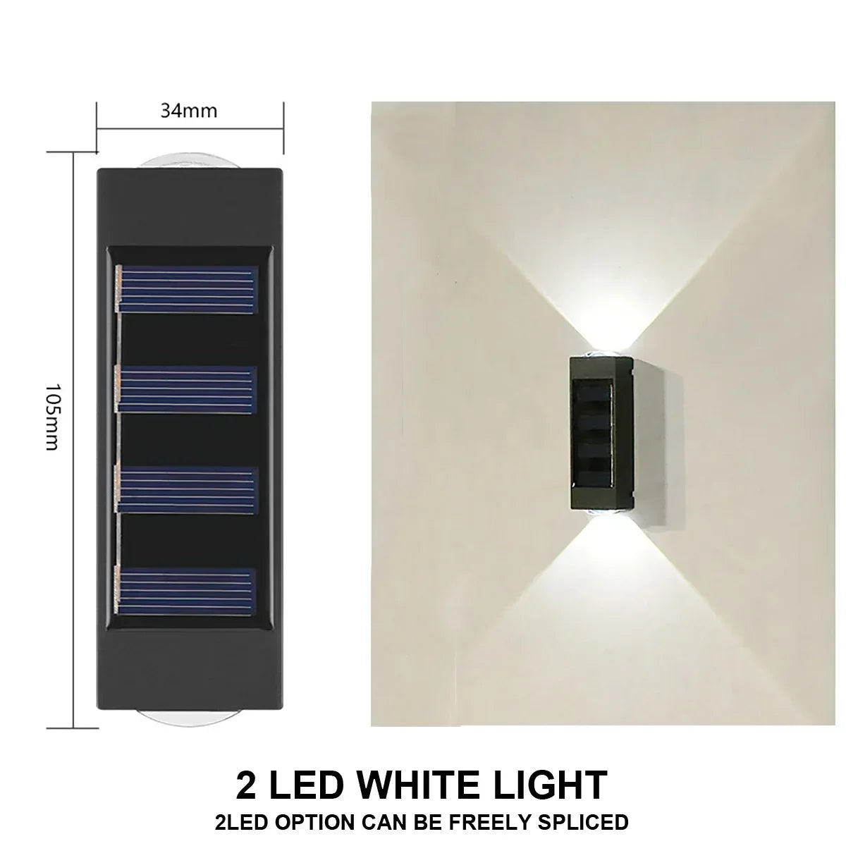 LED Solar Lights Outdoor Solar Wall Lamp Up And Down Light Illuminate for Garden Yard Street Decoration Solar Powered Light Quick Pick Grocers