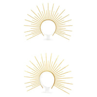 Fashion Sun God  Headband Star Gold COSPLAY Hair Hoop Moon The  of the Virgin Mary Halloween Headband Halloween Headwear Quick Pick Grocers
