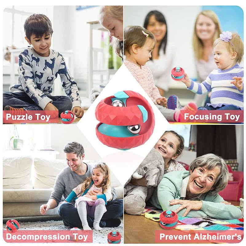 Orbit Ball Toy, Fidget Cubes Top Spinning Toy, as Stress Relief Gifts & Creative Decompression Toys, Puzzle Games for Kids Econic Blanks
