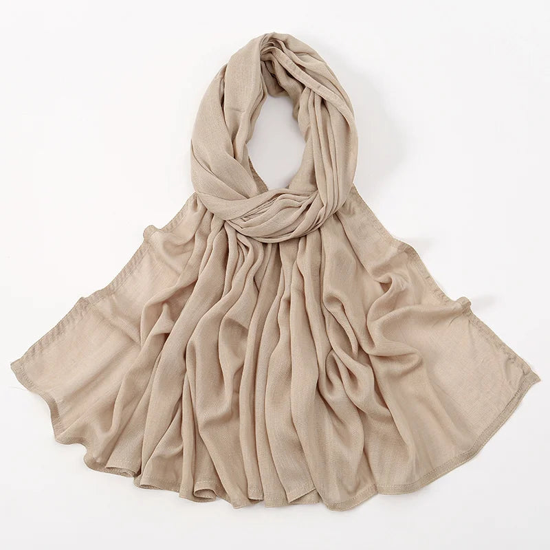 Fashion Modal Hijab Rayon Cotton Shawls Muslim Hijabs For Women Plain Scarf Big Size Headscarf Islamic Turban Headband 190*85cm Quick Pick Grocers