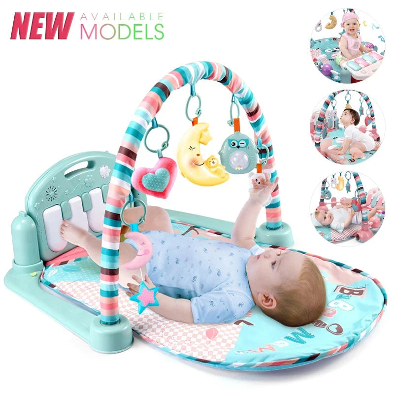 Baby Fitness Stand Music Play Gym Activity Toys Newborn Piano Crawling Blanket Pedal Game Pad Early Education 0-36 Months Gifts Purest Peak