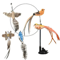 Simulation Bird Cat Toys Funny Interactive Peacock with Bell Cat Stick Toy for Kitten Playing Teaser Wand Toys Pet Cats Supplies Quick Pick Grocers