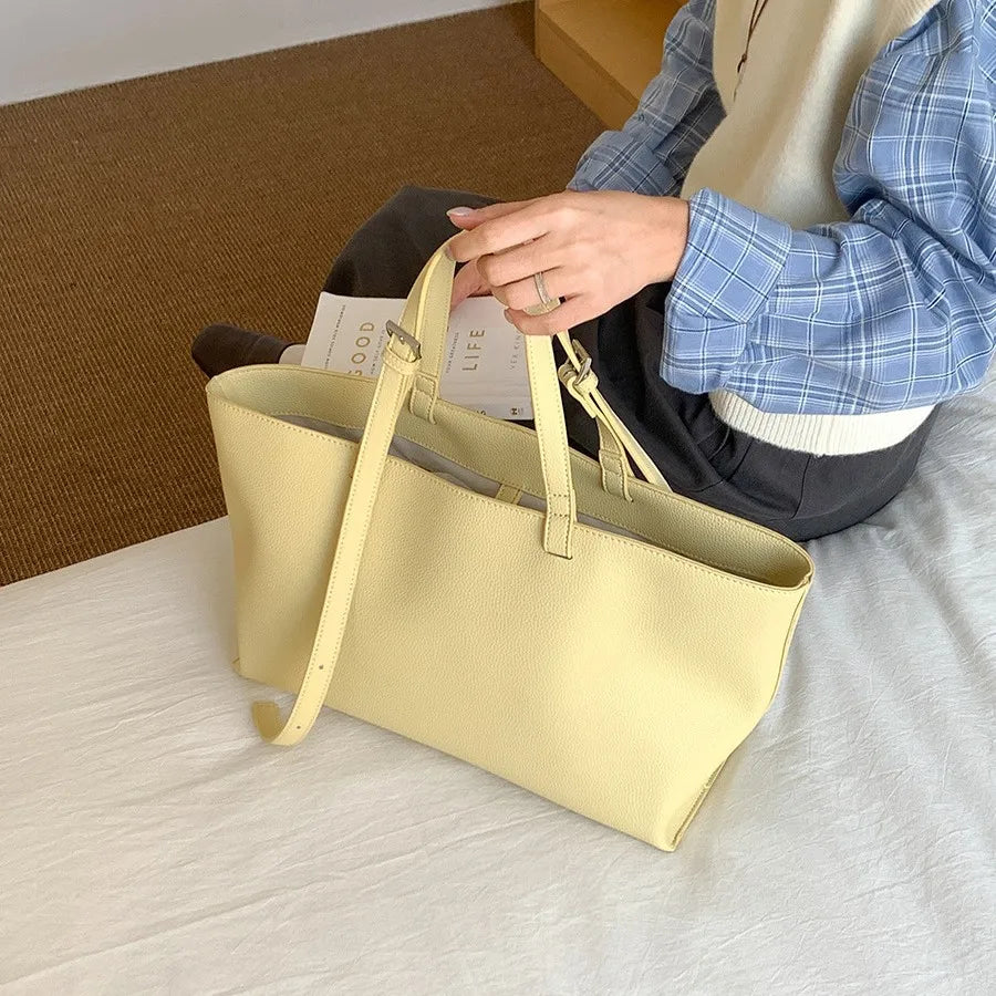 Casual Soft Tote Women Bag PU Leather Shoulder Bags for Women 2026 NEW High Quality Handbags and Purses Large Shopper Purses Quick Pick Grocers