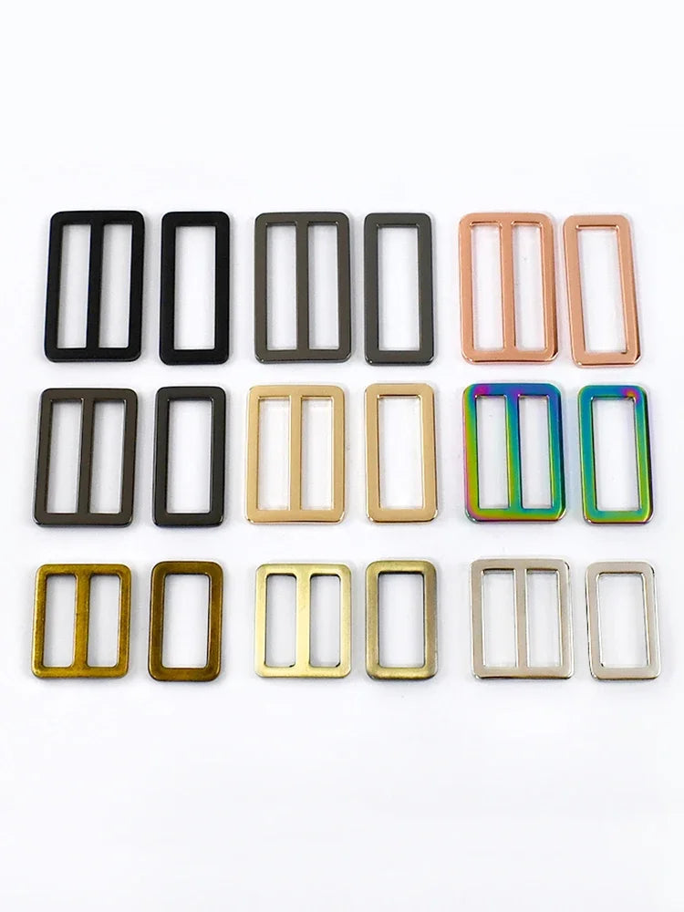 5/10Pcs 20-50mm Metal Ring Buckles for Bag Strap Tri Glide Slider Clasp Webbing Dog Belt Adjuster Hooks DIY Hardware Accessories Quick Pick Grocers