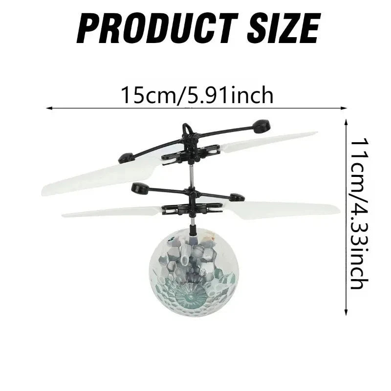 Colorful Sensing Flying Ball, New and Unique Toy, Led Light Hanging Crystal Ball, RC Gesture Control Flying Ball, Christmas Gift Econic Blanks
