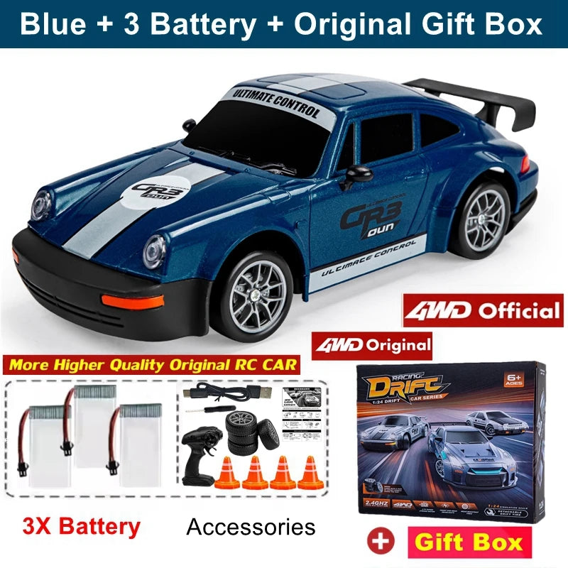 4WD RC Car Remote Control Cars 2.4G Radio High Speed Drift Racing Monster 4x4 Truck RTR Vehicle Toy Gift for Kids Children Econic Blanks