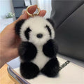 ZAKOL Cute Panda Plush Toy Keychain Cartoon Bag Pendant Accessories Car Key Chain Charm Ornaments Fashion Girls Gift Quick Pick Grocers