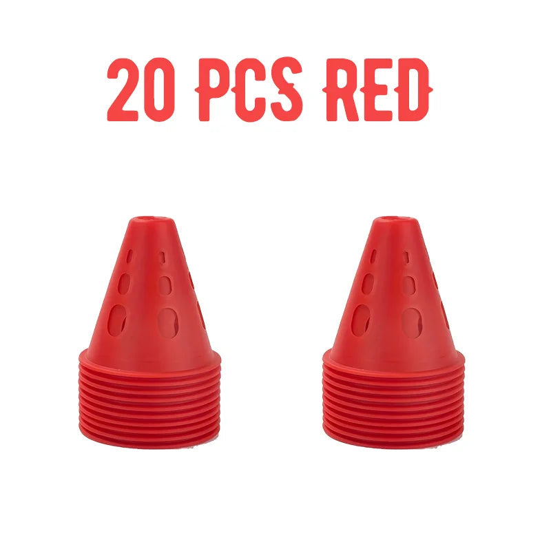 20/40/60 PCS Colorful Windproof Skate Marker Cones Roller Football Marking Cup Soccer Training Equipment Quick Pick Grocers