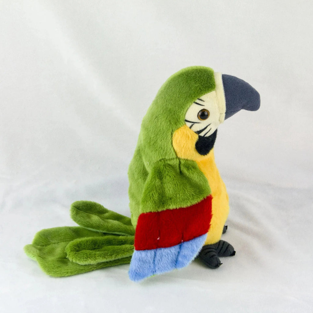 Talking Macaw Parrot Repeat What You Say Stuffed Animal Plush Toy Electronic Record Animated Bird Speaking Parrot Pet Plush Toys Econic Blanks