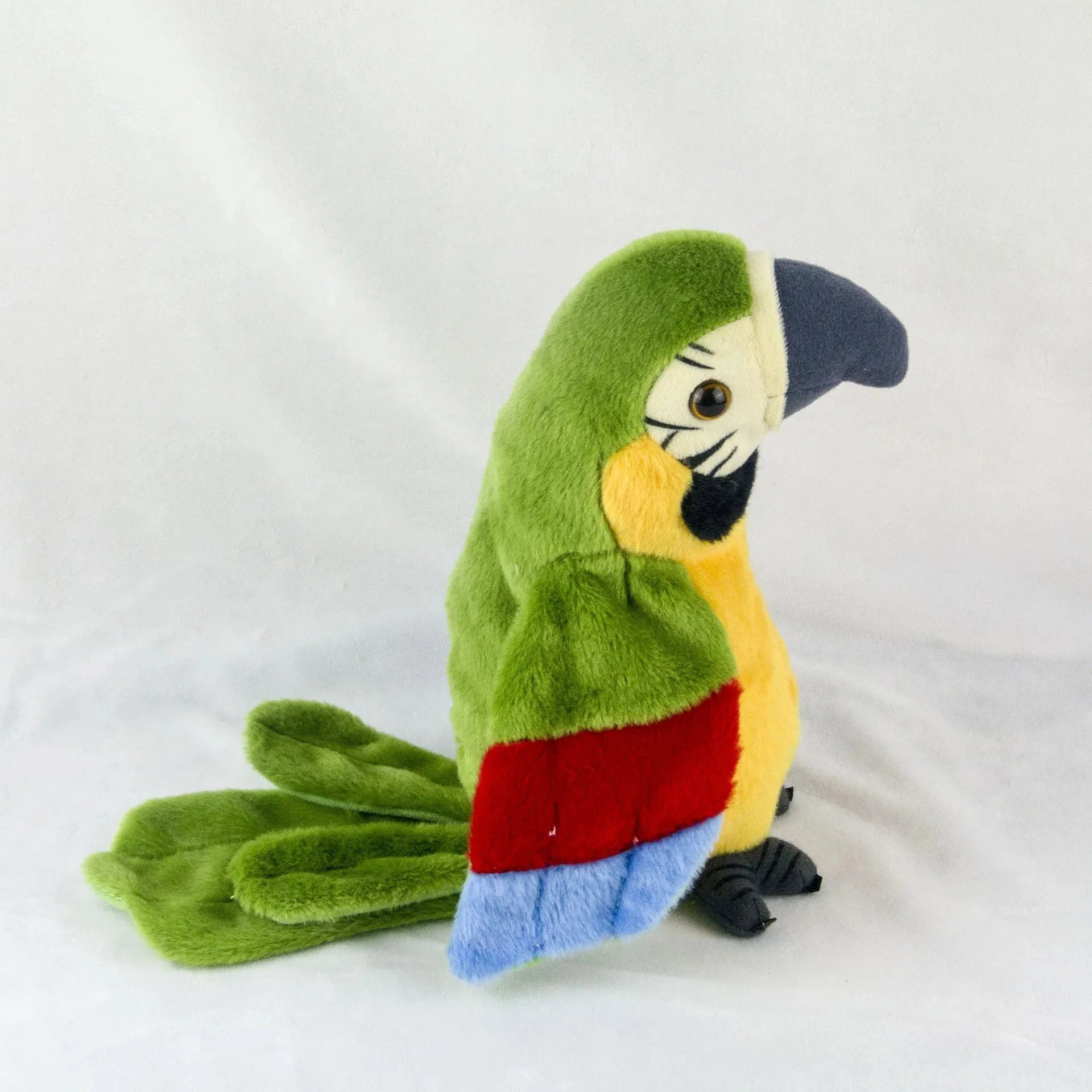 Talking Macaw Parrot Repeat What You Say Stuffed Animal Plush Toy Electronic Record Animated Bird Speaking Parrot Pet Plush Toys Econic Blanks