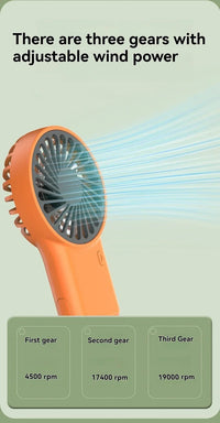 Cartoon Foldable Mini Fan USB Rechargeable Handheld Desktop Fan with Hook Portable Cooling Fan for Outdoor Travel Home Office Quick Pick Grocers