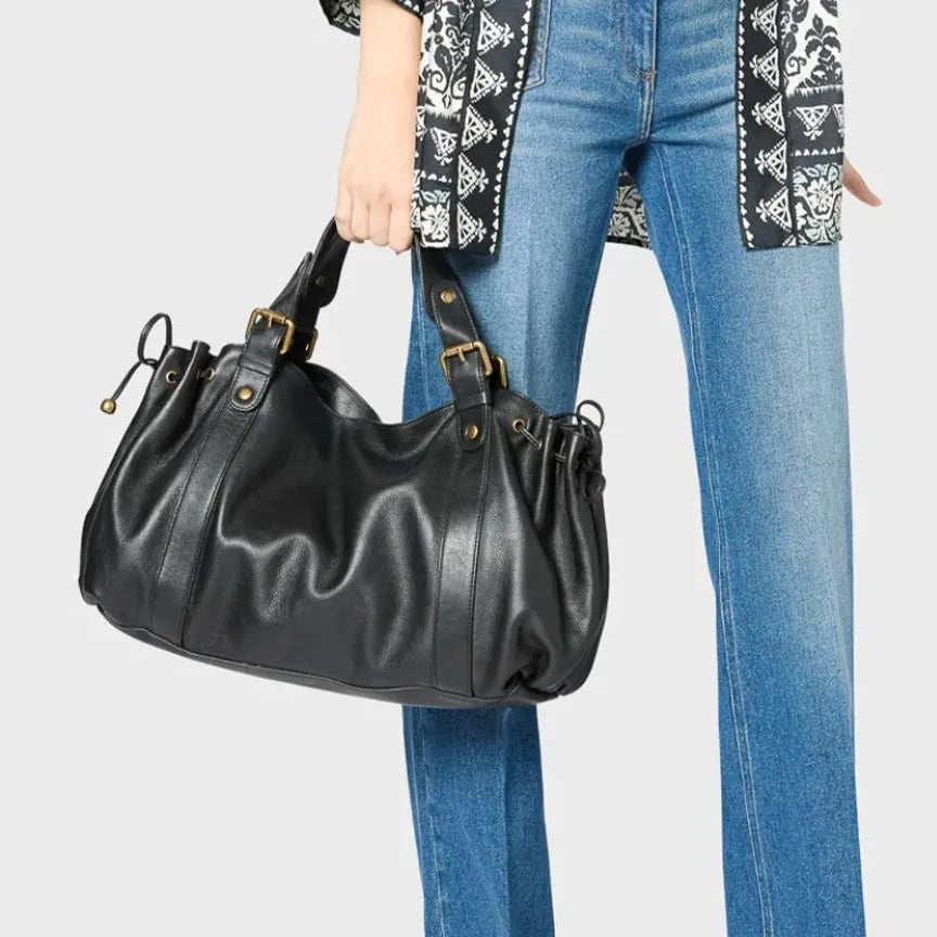 Women's Crossbody Simple Handbag Commuter Shoulder Boston Bag Stylish Versatile Work Bag Soft Polyester Interior Quick Pick Grocers