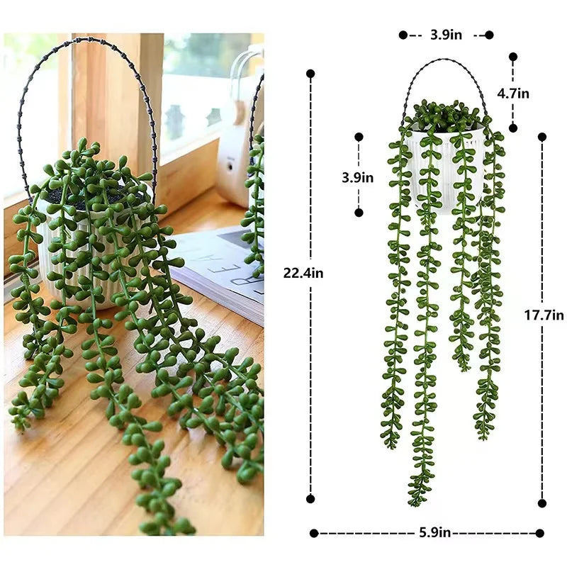 Hand Made Wicker Rattan Flower Planter Wall Hanging Wicker Rattam Basket Garden Vine Pot Plants Holder Garden Pots Wall Planter Quick Pick Grocers