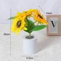 3 LED Night Light Rechargeable Sunflower Lights Interior Lighting Bedroom Bedside Desktop Decoration Table Lamp Night Lamps Quick Pick Grocers