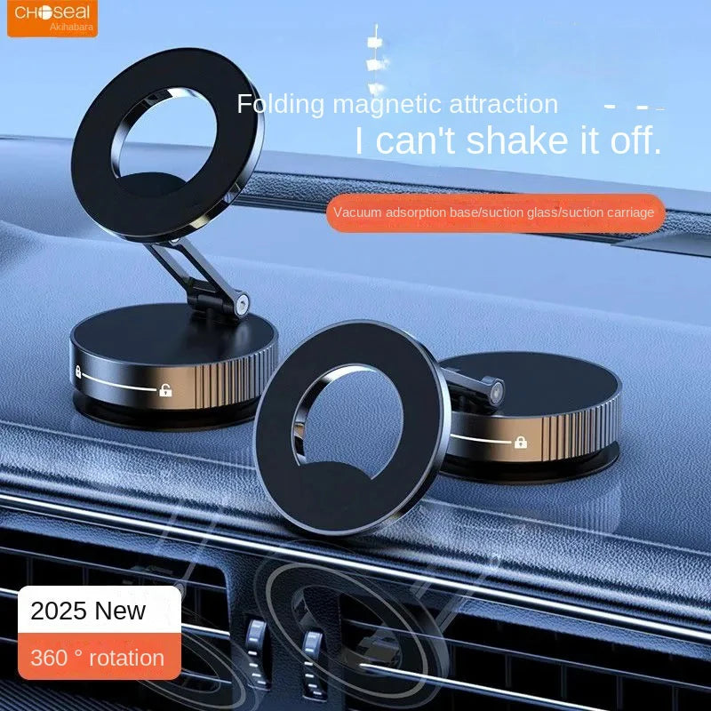 Magnetic Car Phone Holder 360degree Rotation Vacuum AdsorptionStrong Suction Holder for Mobile PhoneCar Bracket