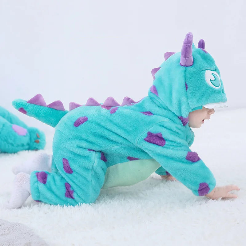 Baby Sully Romper Blue Warm Onesie Newborn Bebes Boy Girl Clothes Halloween Cow Costumes Cartoon Toddler Outfit Cute 0-3 Years Quick Pick Grocers