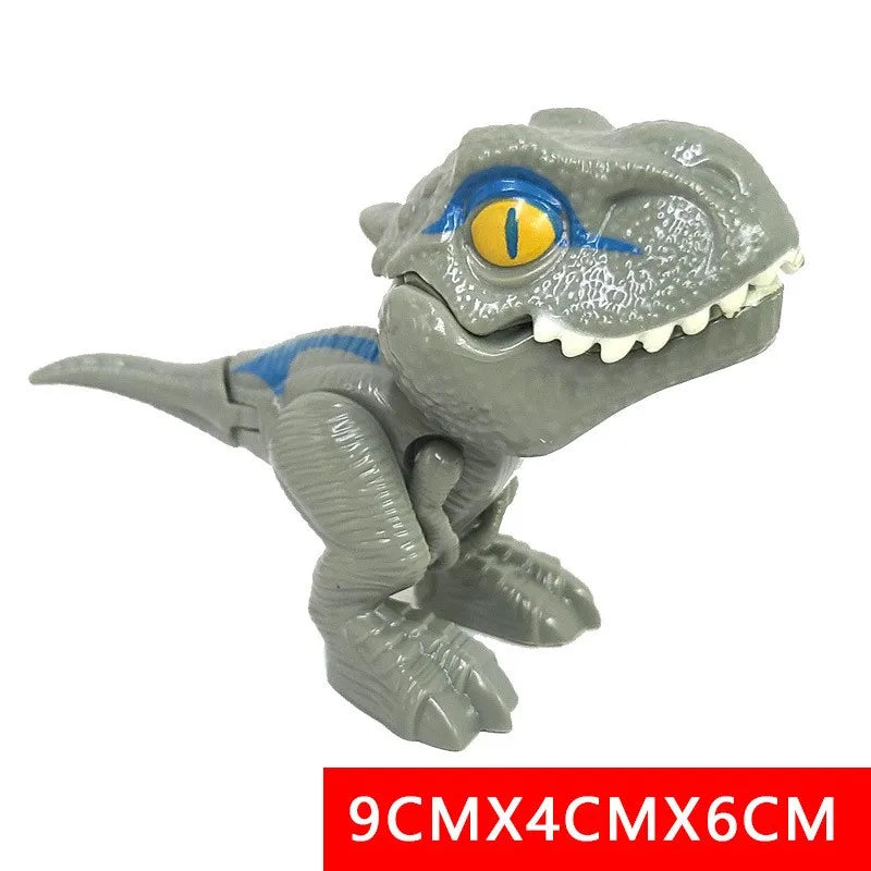 Jurassic Finger Dinosaur Triceratops Tyrannosaurus Model Toys for Kids Creative Finger Biting Dinosaurs Interactive Toy Boy Gift Quick Pick Grocers