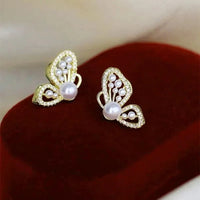 Pure White Women's Dangle Earrings Blooming Flower Acrylic Enamel Butterfly Imitation Pearl Heart Hanging Earrings Elegant brinc Econic Blanks