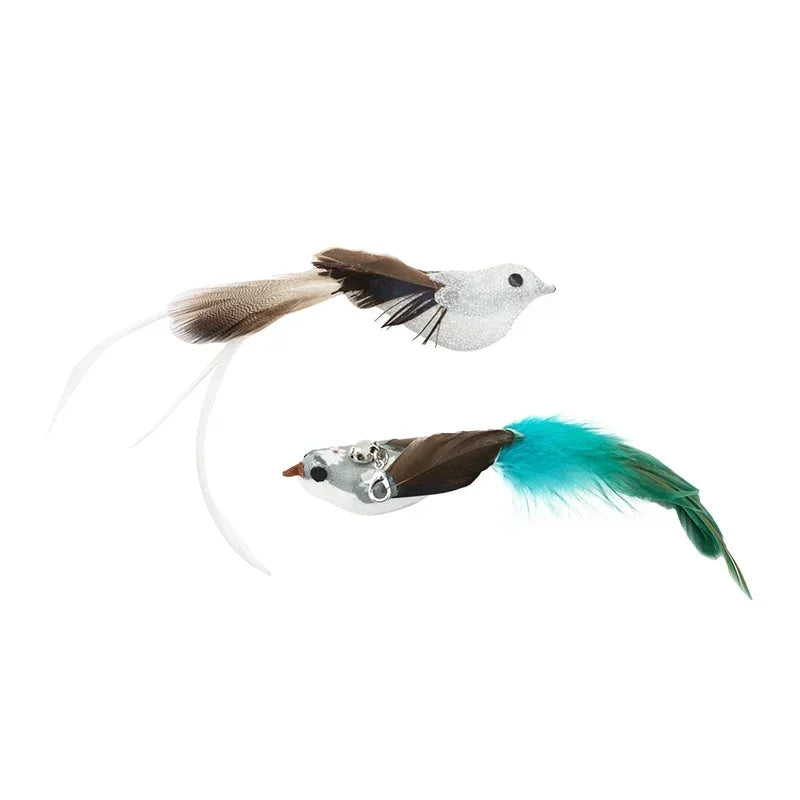 Simulation Bird Cat Toys Funny Interactive Peacock with Bell Cat Stick Toy for Kitten Playing Teaser Wand Toys Pet Cats Supplies Quick Pick Grocers