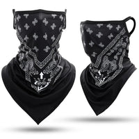 Skull Print Quick-drying Bandana Summer Scarf Breathable Half Face Cover Reusable Neck Gaiter Mask Sport Cycling Hiking Fishing Quick Pick Grocers