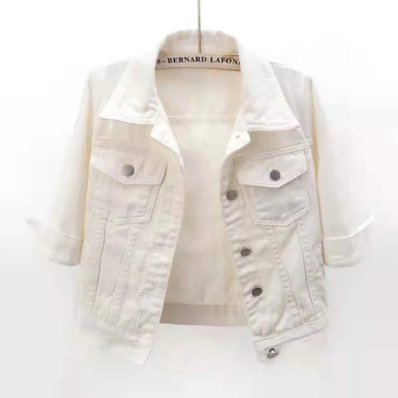 Women Denim Jacket Spring Autumn Short Coat Pink Jean Jackets Casual Tops Purple Yellow Purple Blue Loose Tops Lady Outerwear Quick Pick Grocers