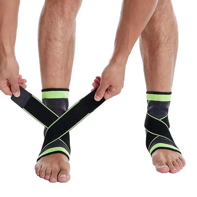 Adjustable Ankle Support Compression Ankle Brace Protector for Running Soccer Basketball Nylon Knitted Gym Bandage Ankle Strap Quick Pick Grocers