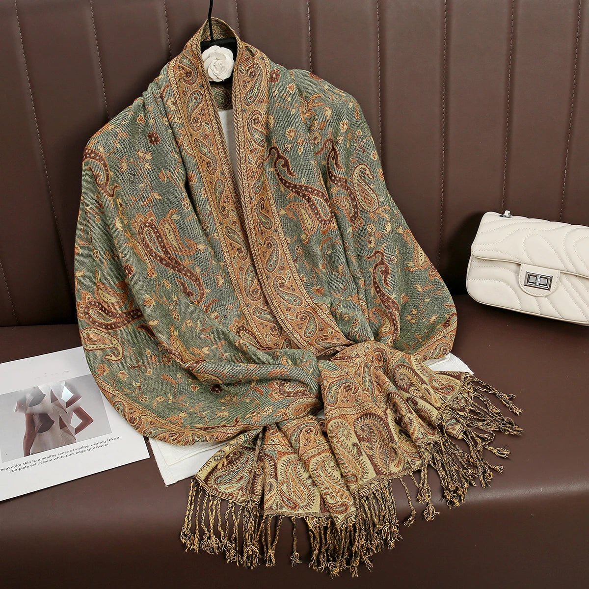 Luxury Brand Autumn Cashmere Pashmina Shawl Lady Wrap Warm Winter Scarves Design Print Female Foulard Cotton Stoles Scarf 2023 Quick Pick Grocers