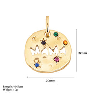 Mother's Day MAMA Necklace Gift Irregular Circular Guardian Pendant Necklace New Fashion Stainless Steel Necklace Accessory Gift Quick Pick Grocers