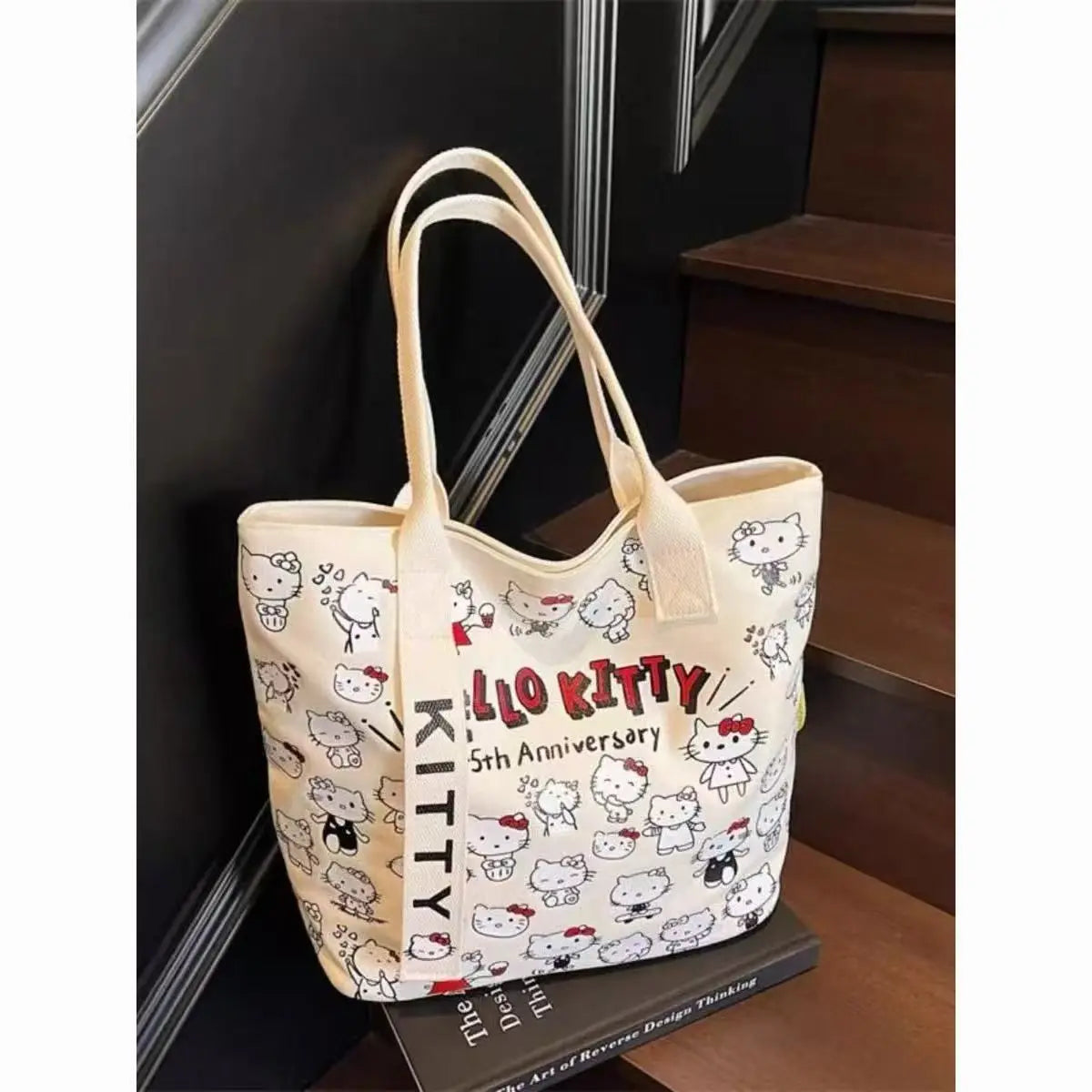 Sanrio Hello Kitty Large Capacity Shoulder Bag Cartoon Kt Cat Handbag Y2K Backpack Schoolbag Holiday Birthday Halloween Gifts Quick Pick Grocers